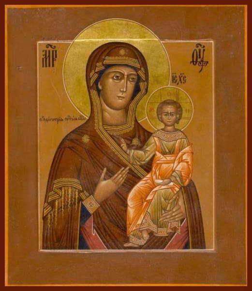 Mother of God - "Tenderness of Smolensk” Icon (Canvas Print, 6 in)