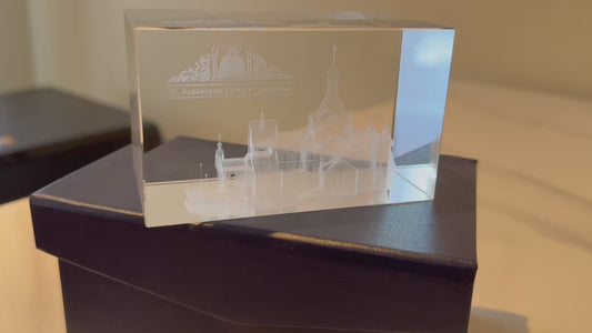 Paperweight - Laser-etched 3D crystal keepsake of the St. Alexander Nevsky Cathedral