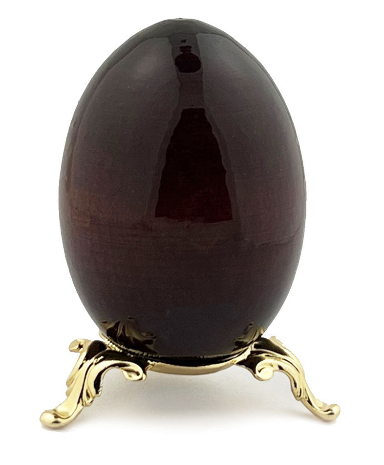 Medium Pascha Egg - Resurrection of Christ, Icon Egg on Gold Metal Stand