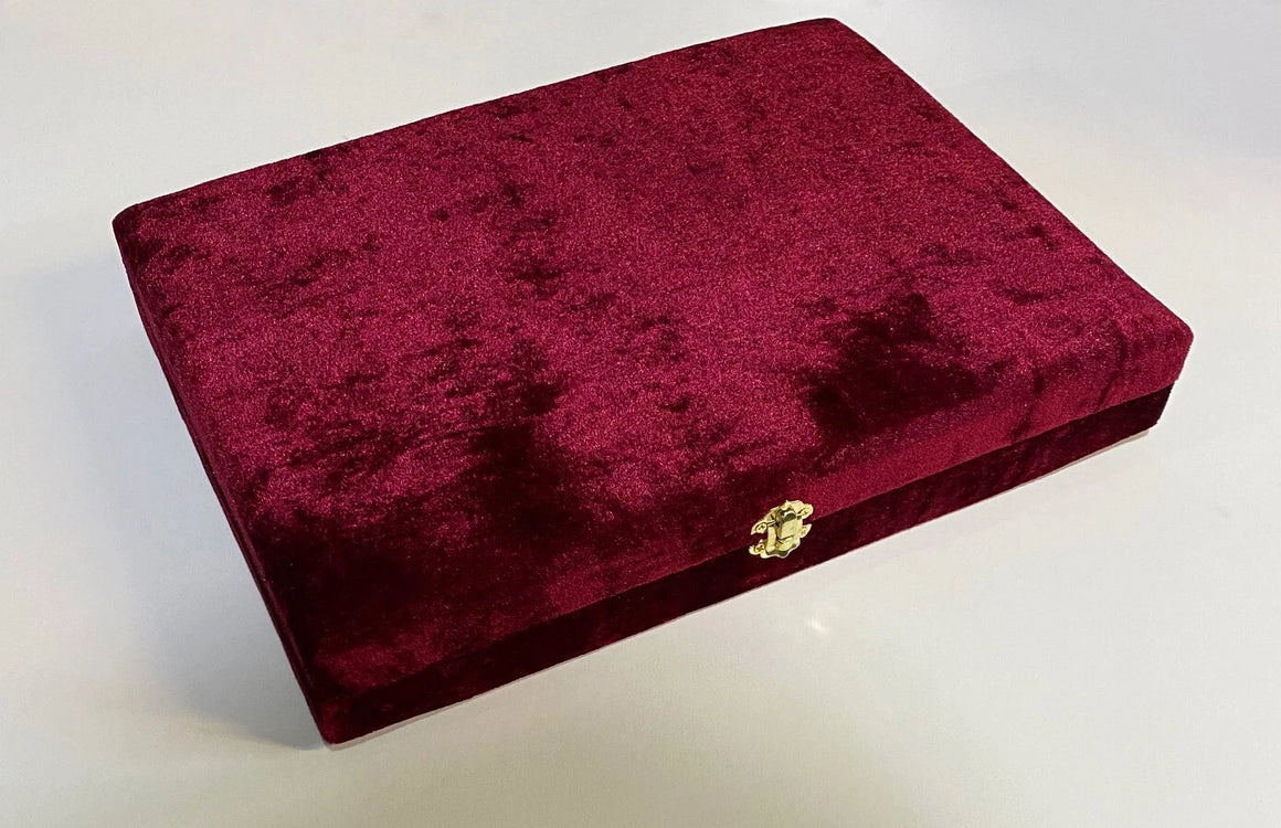 Wedding Icons Diptych in Red Velvet Case - Large