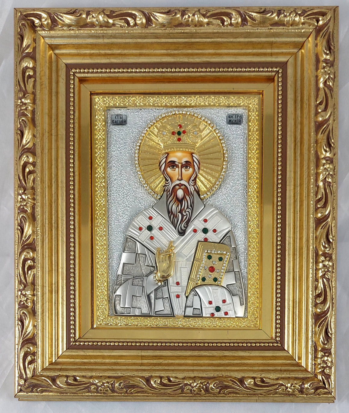 Exclusive High Quality Handmade Icon of St. Basil of Ostrog (Святой Василий Острожский)