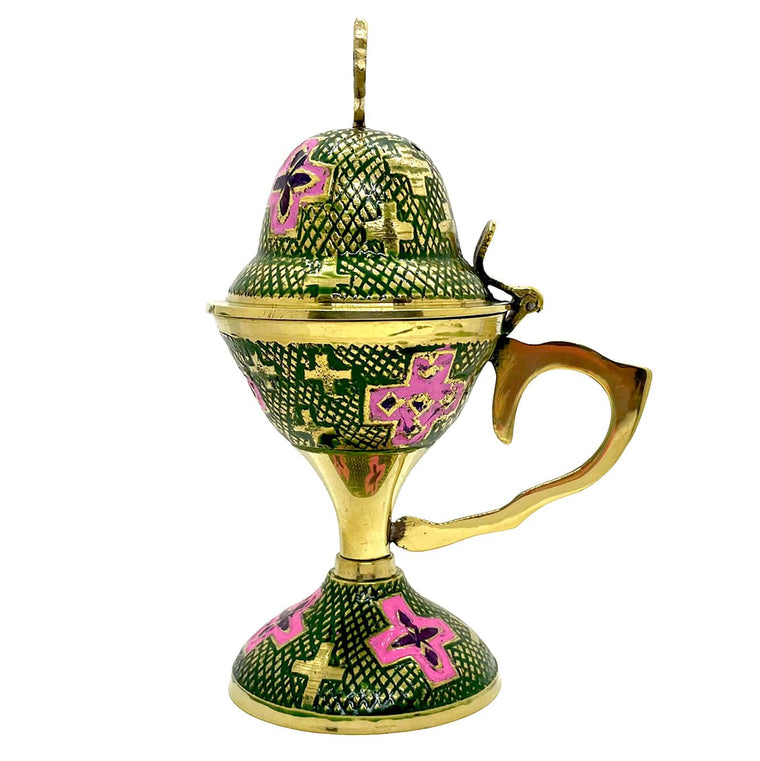 Home Censor, Brass Charcoal Burner: Green