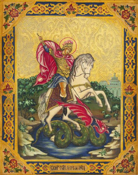 St. George the Great-martyr Icon (Canvas Print, 9 in)