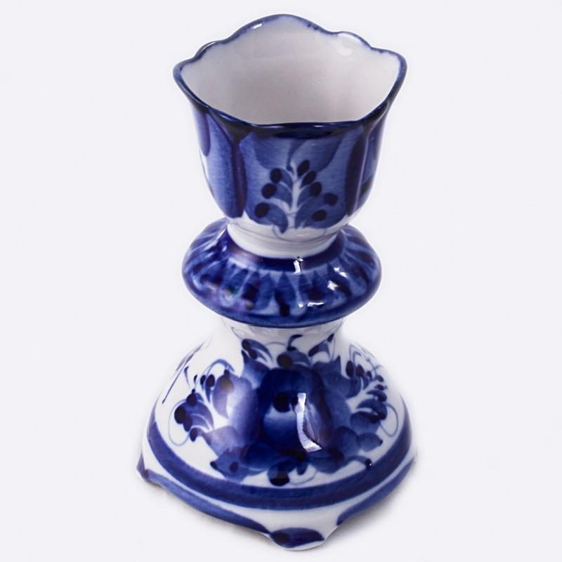 Gzhel Porcelain Egg Stand