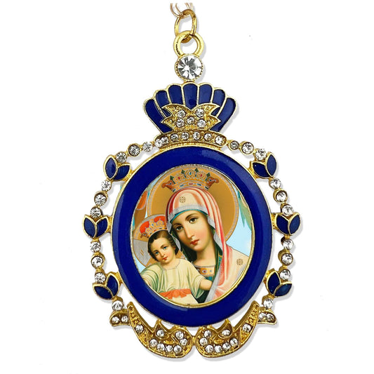 Faberge Style Ornament: Theotokos & Christ
