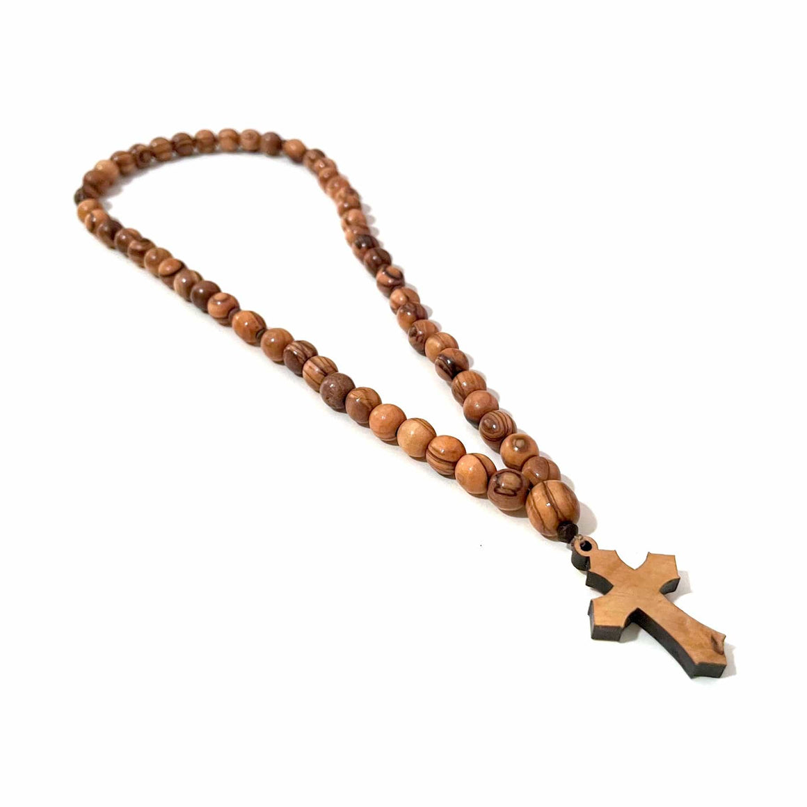 Bethlehem Olive Wood 50-Bead Prayer Rope (8mm)