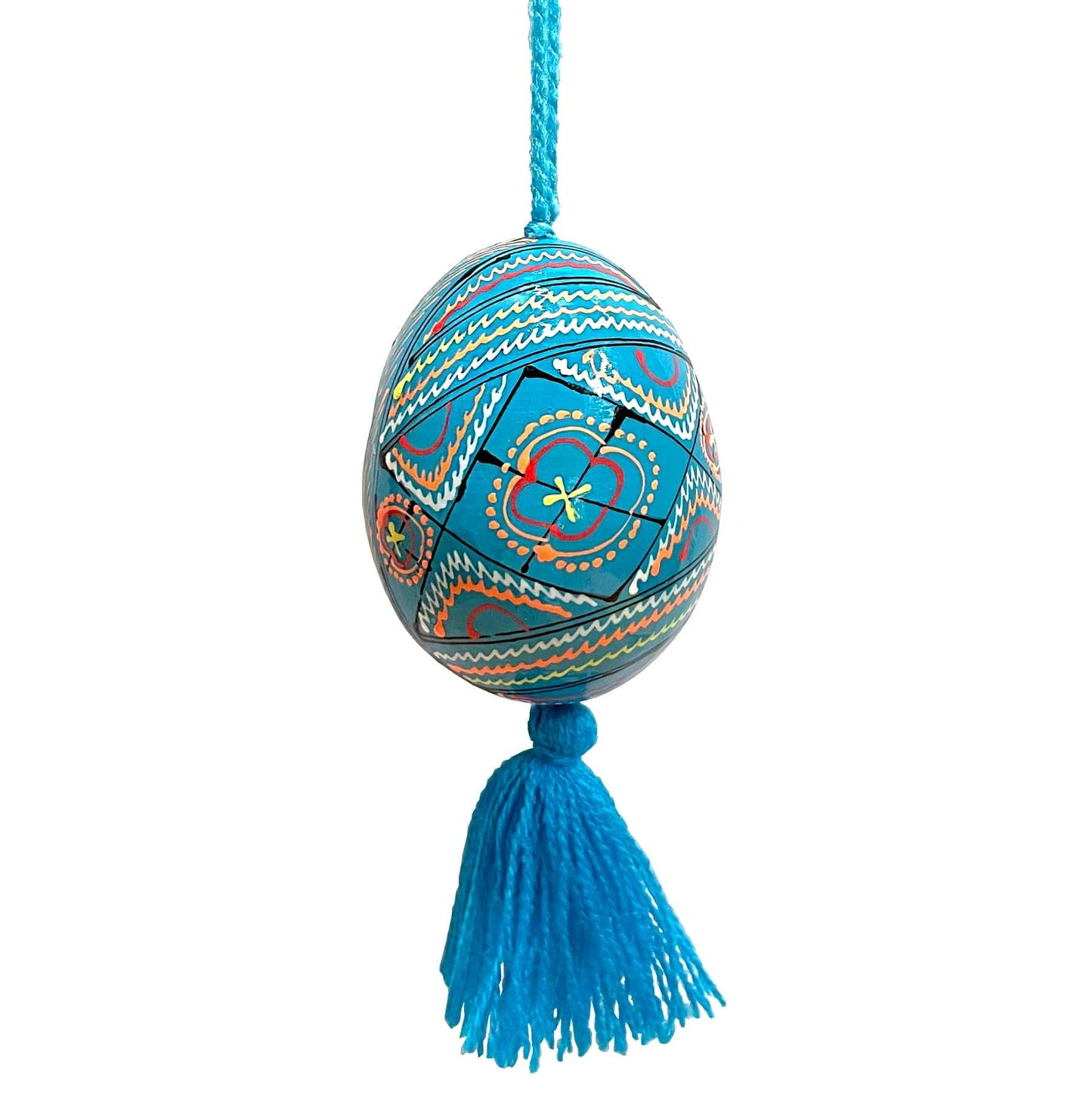 Hanging Wooden Easter Egg: Sky Blue