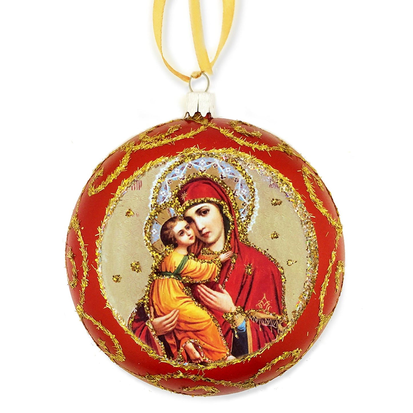 Icon Ornament: Mother of God "of Vladimir" (Shatterproof)
