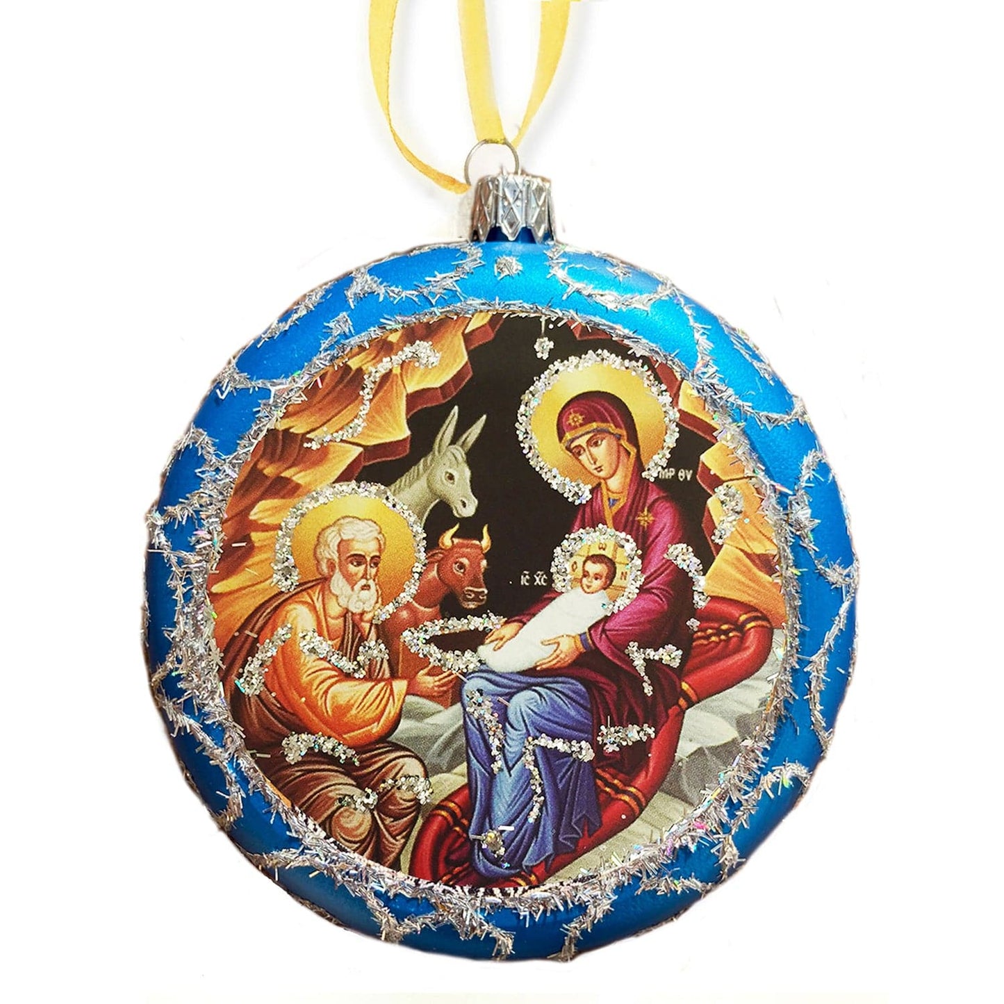 Icon Ornament: Nativity of Christ (Shatterproof)