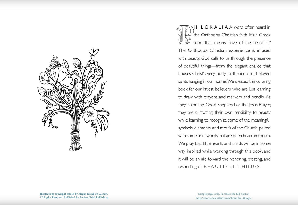Beautiful Things: An Orthodox Coloring Book for Children
