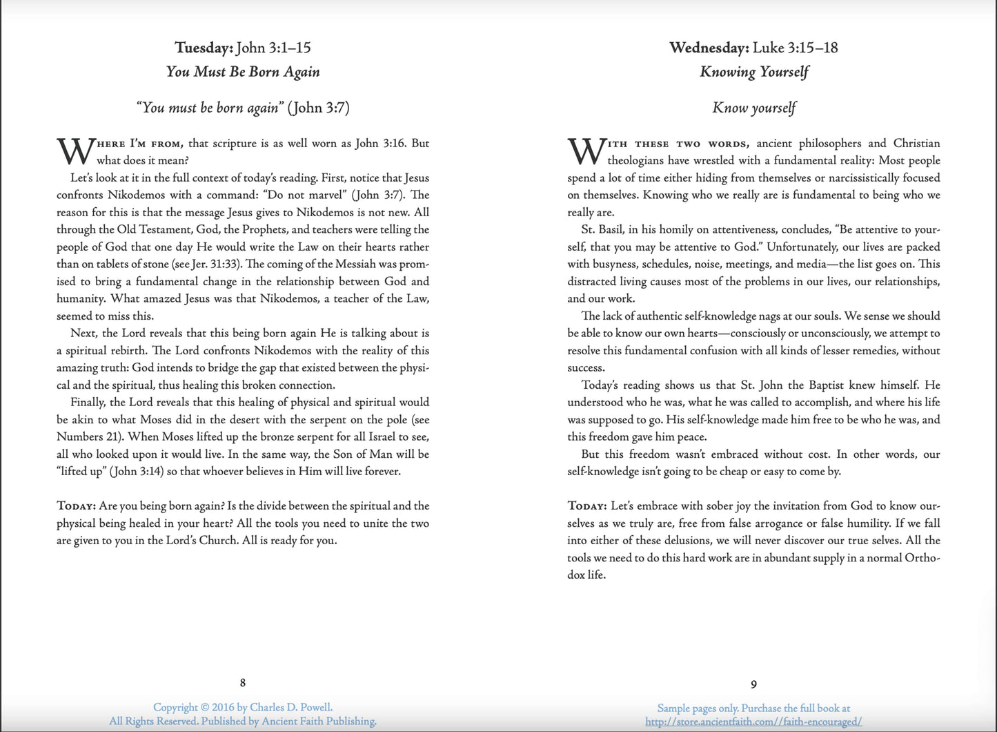 A Faith Encouraged: A Devotional Guide to Being Orthodox on Purpose
