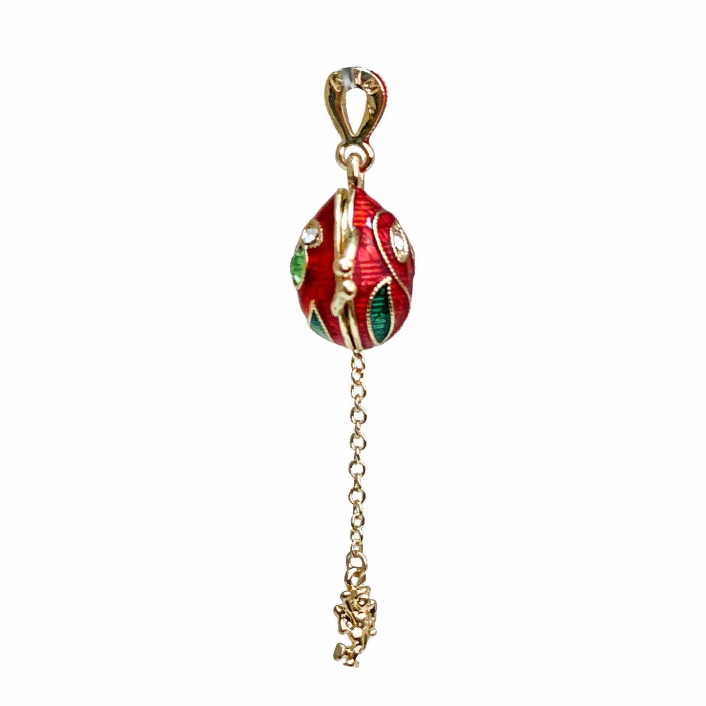 Egg Pendant: Angel Charm Locket (Red)