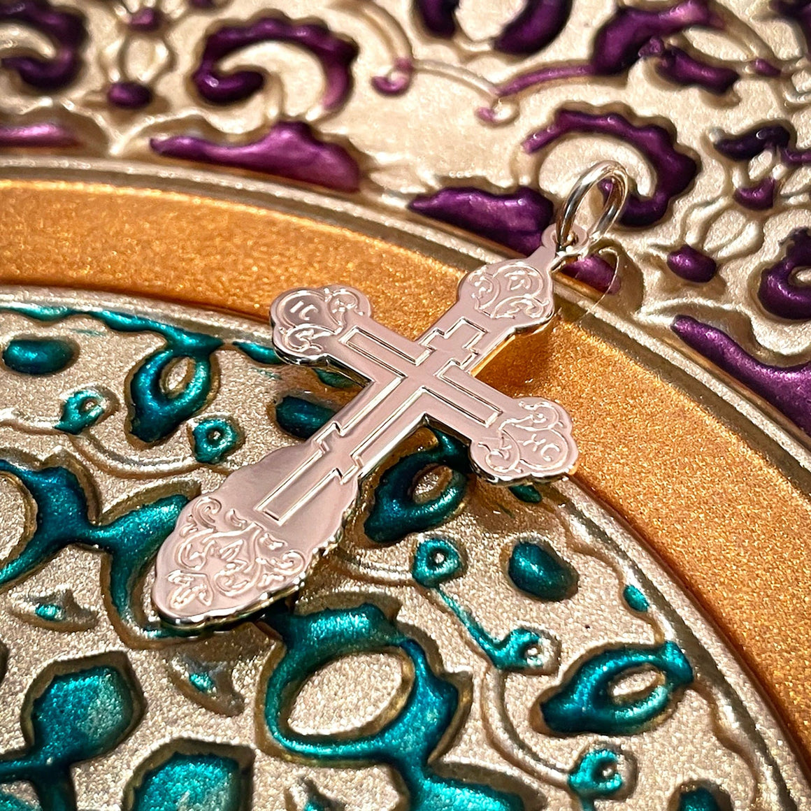 Gold St. Vladimir Cross Pendant (10kt)
