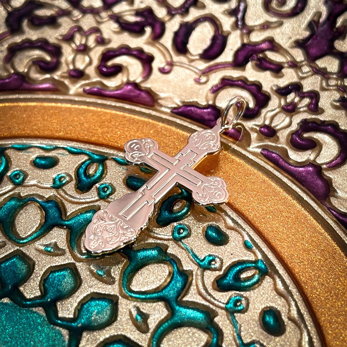 Gold St. Vladimir Cross Pendant (10kt)