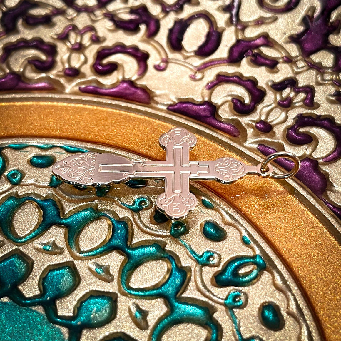 Gold St. Vladimir Cross Pendant (10kt)