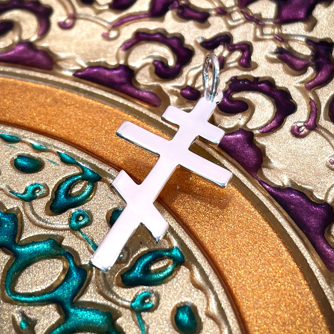 Silver St. Andrew Cross Pendant: Large