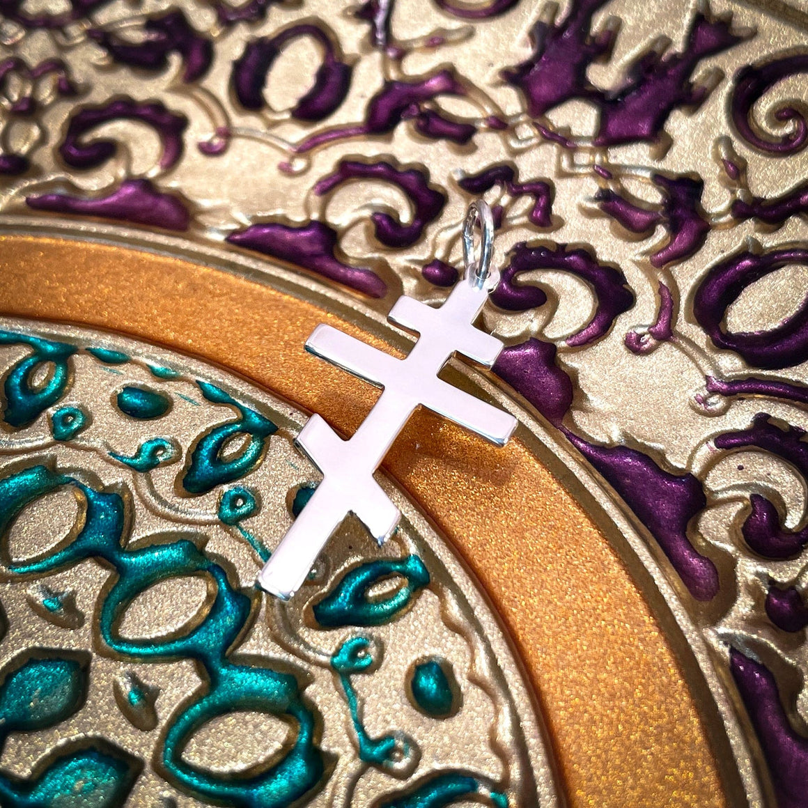 Silver St. Andrew Cross Pendant: Large