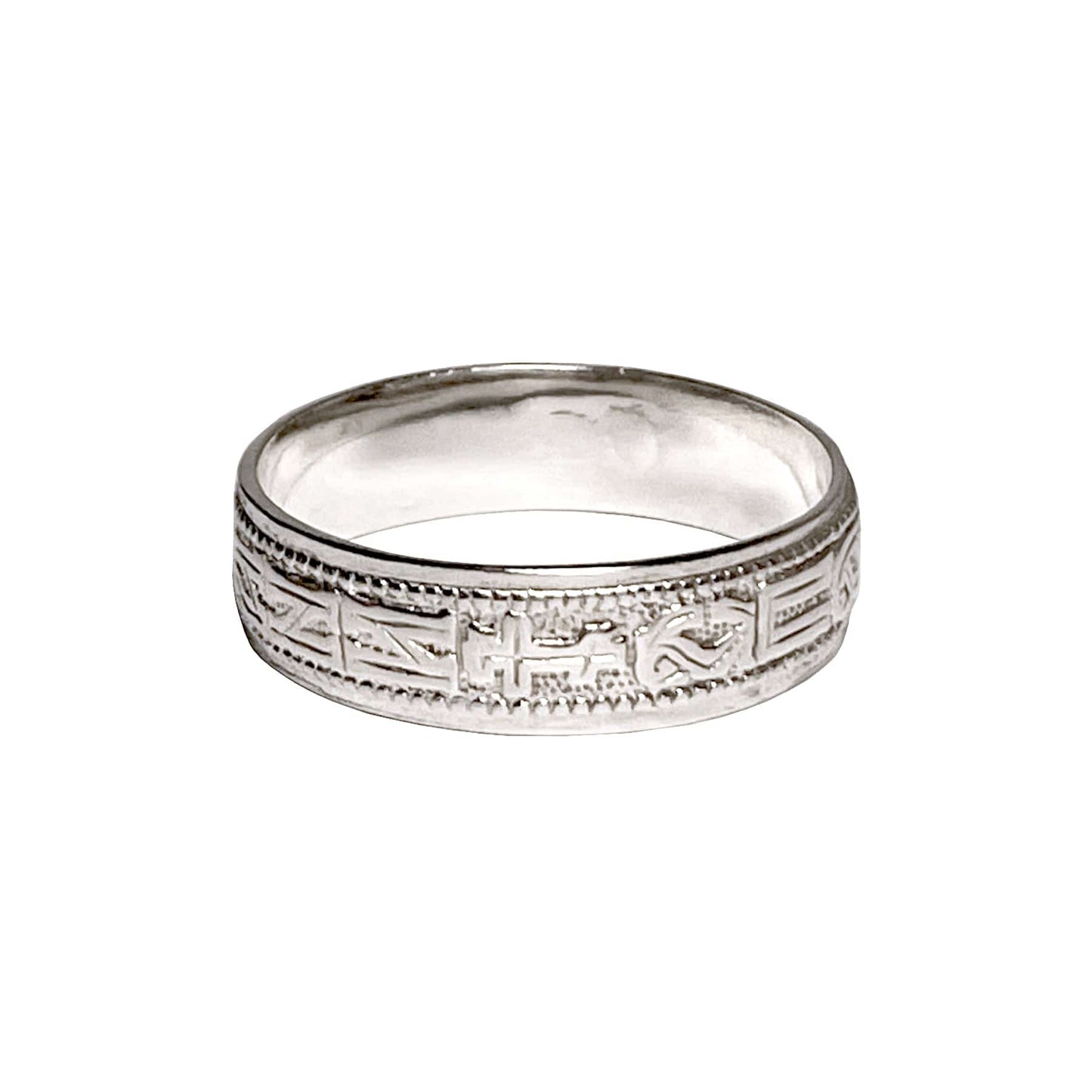 "Save and Protect" Prayer Ring (Vertical Lettering): Size 9.5