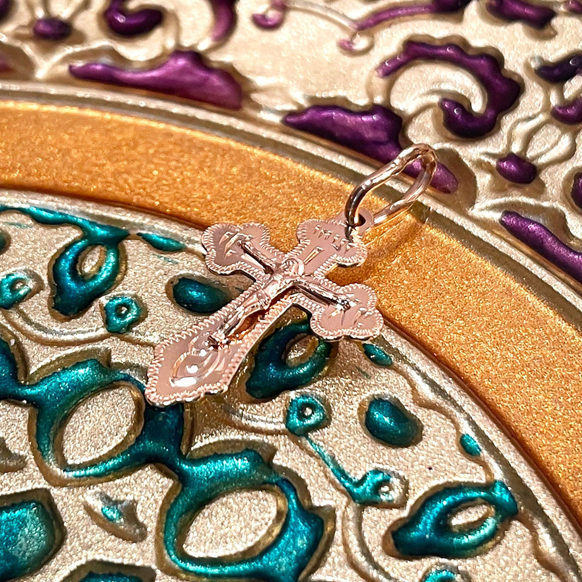 Rose Gold Cross Pendant No. 24756