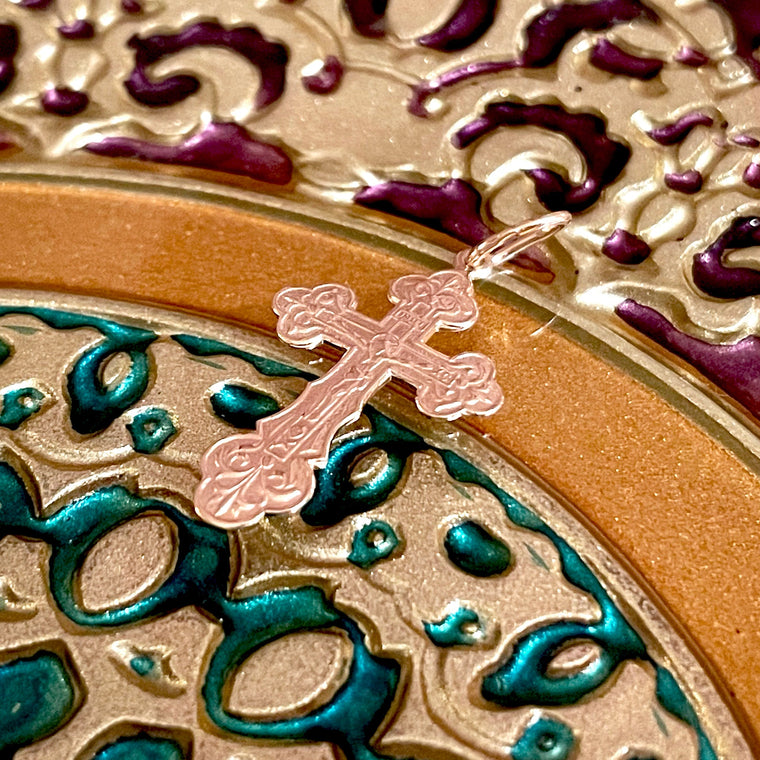 Rose Gold Cross Pendant No. 24815