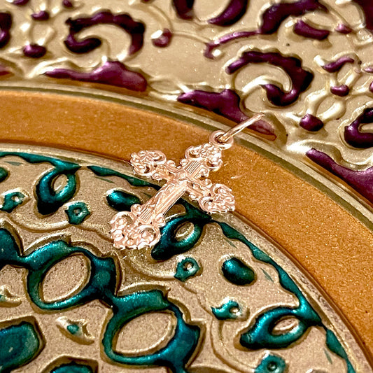 Rose Gold Cross Pendant No. 24820