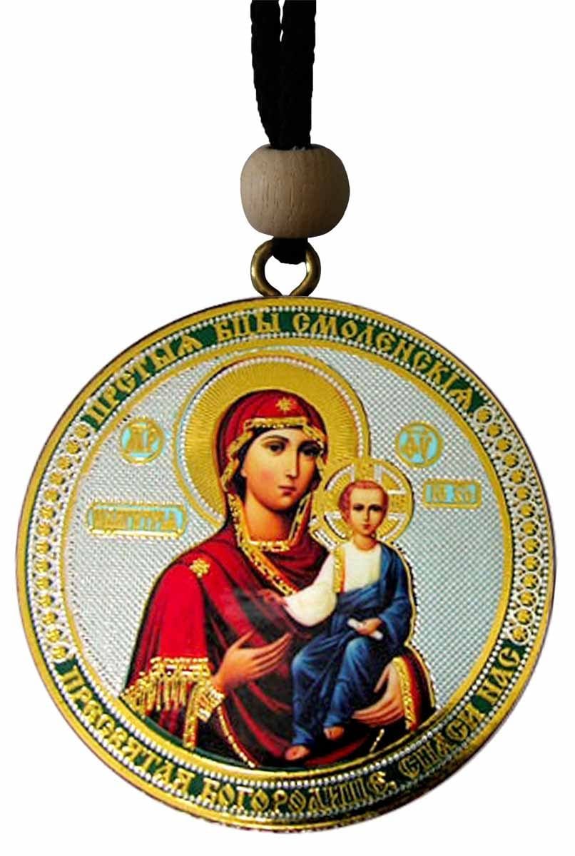 Reversible Hanging Car Icon: Theotokos of "Smolensk" & Christ the Savior