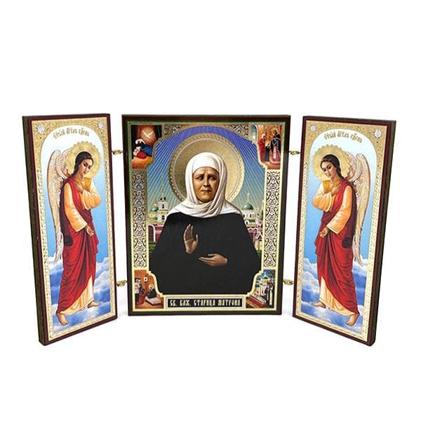 St. Matrona of Moscow Triptych (5.8 in)