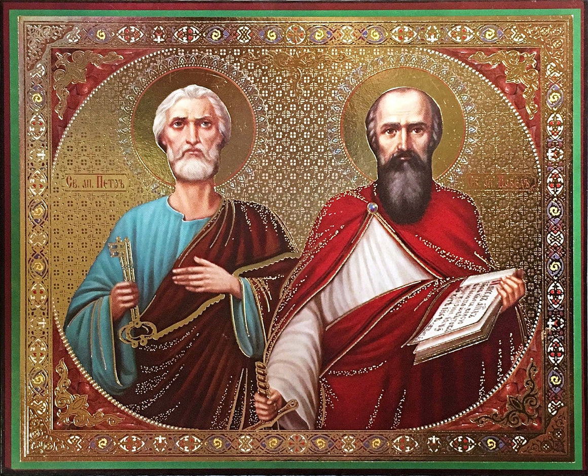 St. Peter & St. Paul the Apostles Icon (3.75 in)