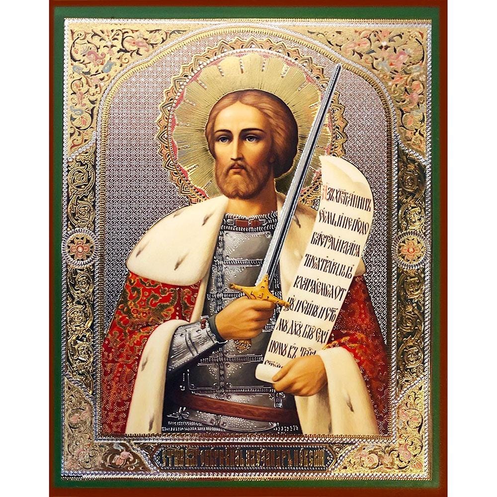 St. Alexander Nevsky Icon (6.25 in)