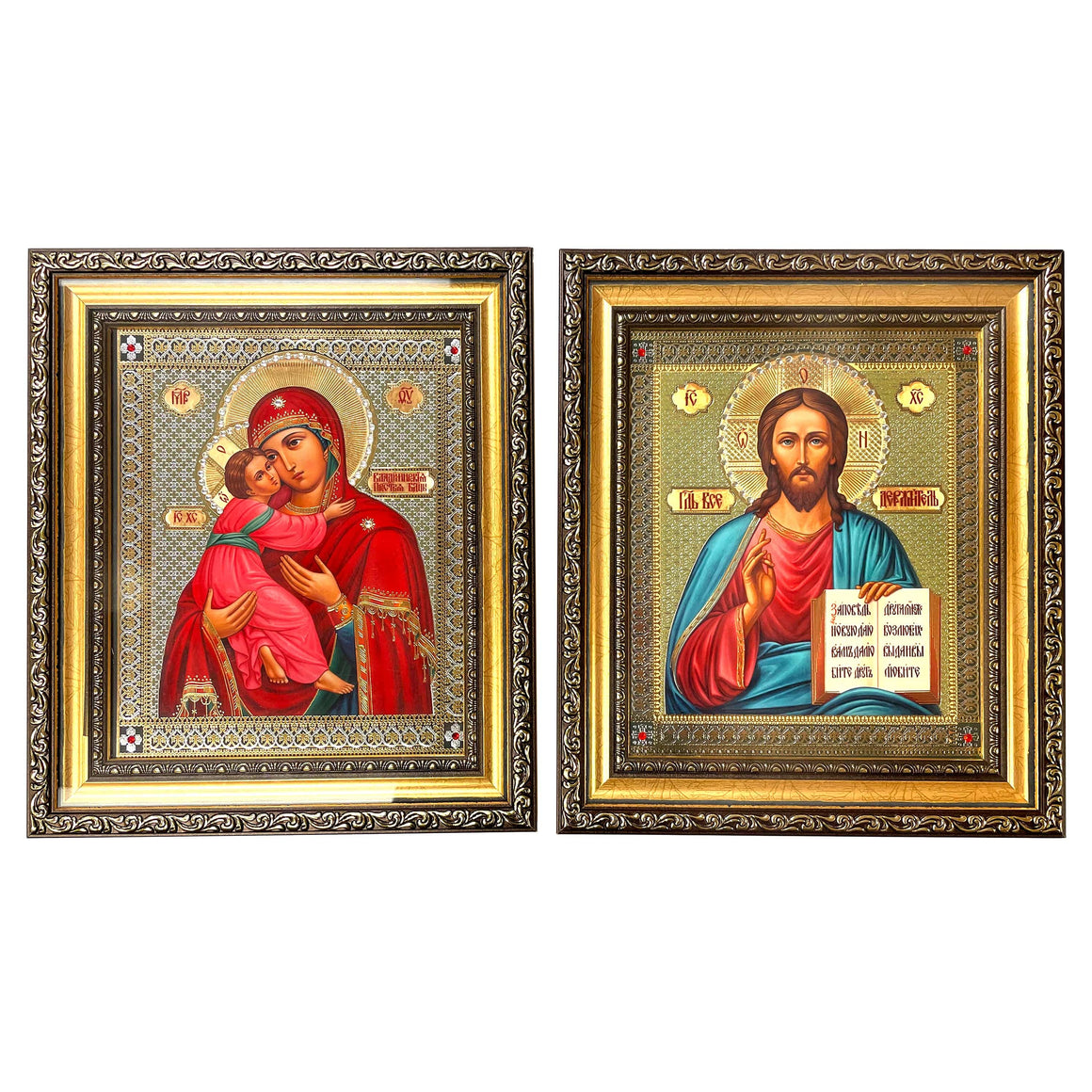 Framed Pair of Wedding Icons (10.25 in)