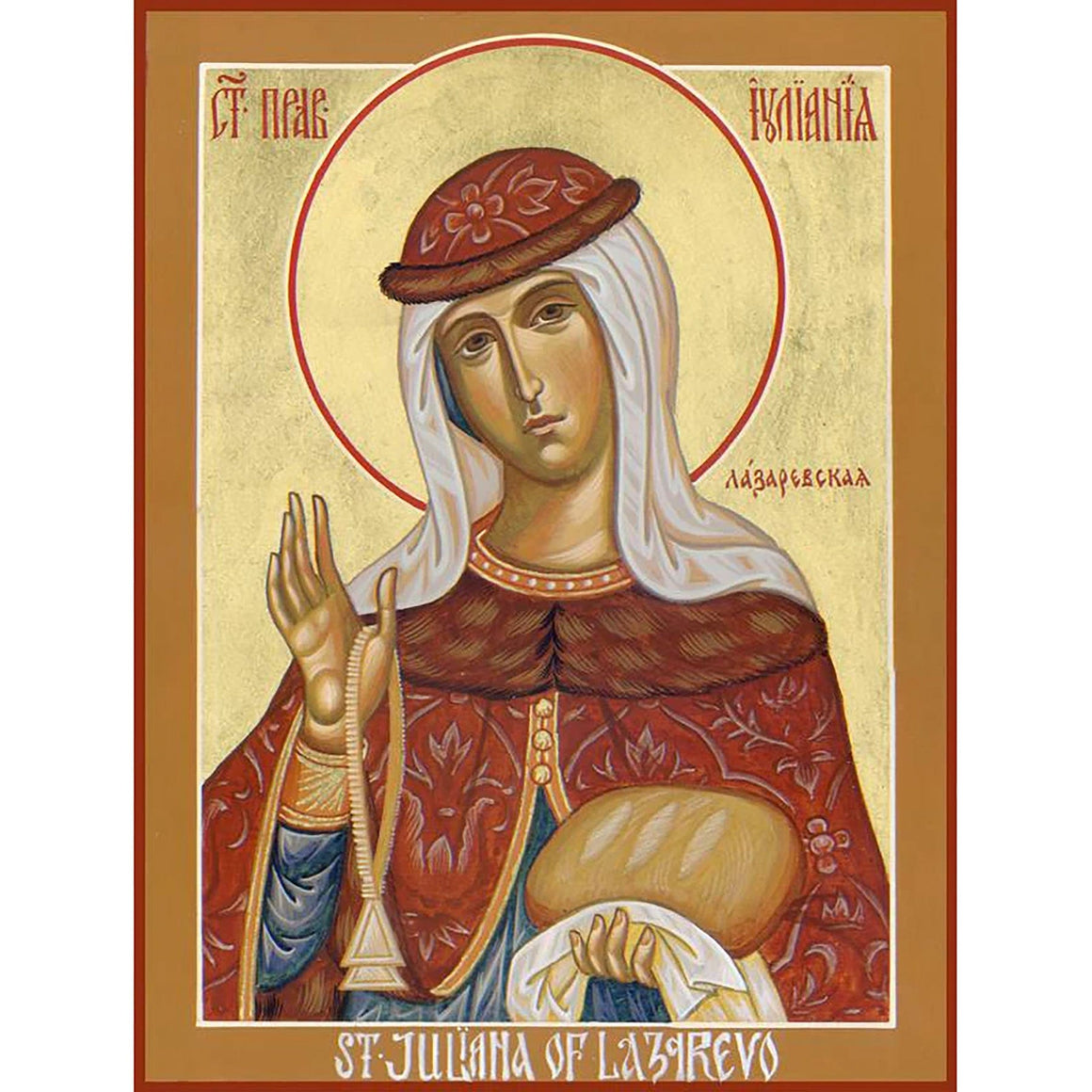 St. Juliana of Lazarevo Icon (Canvas Print, 6 in)