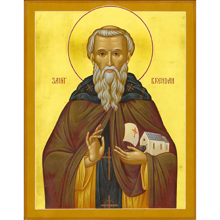 St. Brendan the Navigator Icon (Canvas Print, 6 in)