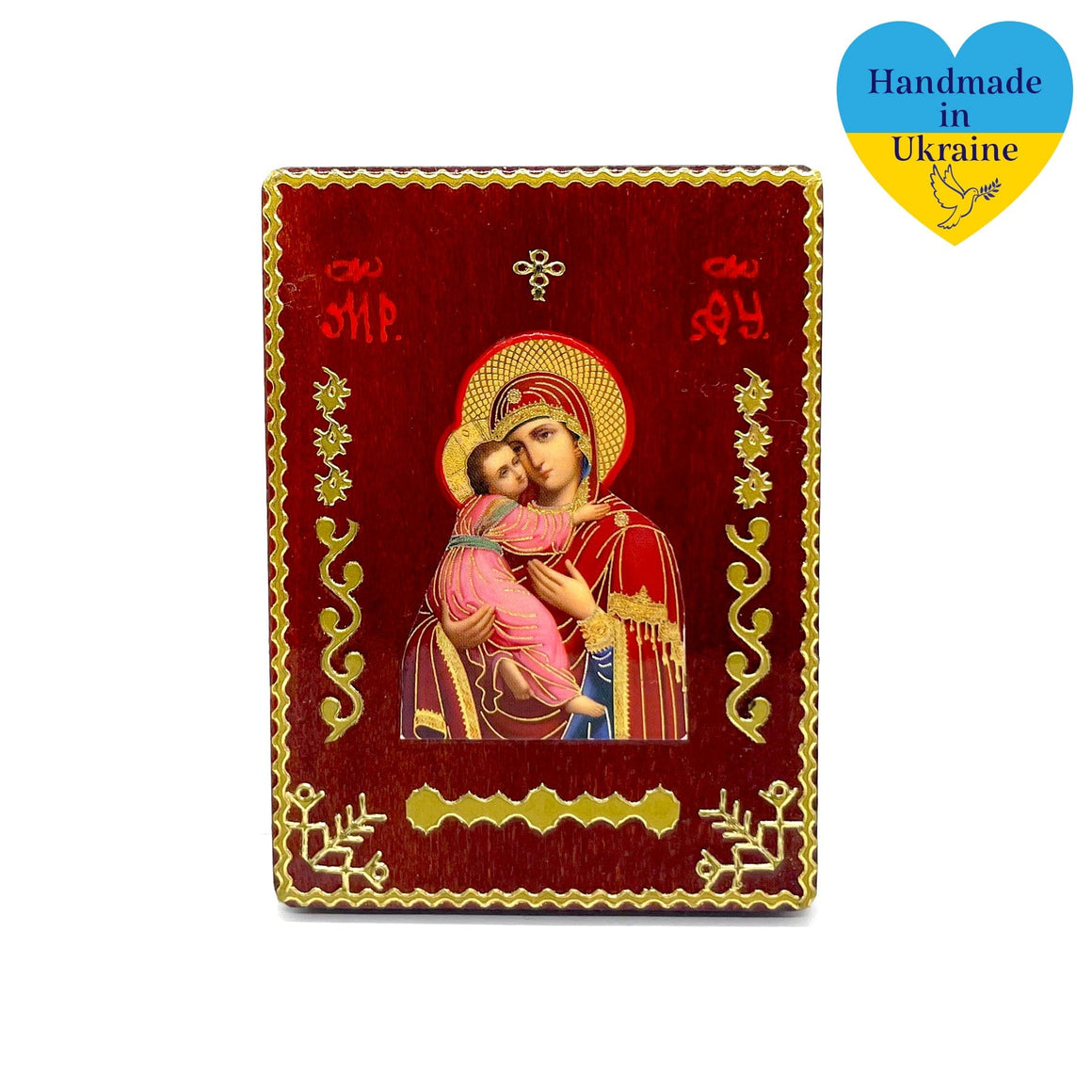 Wooden Icon Collection: Mother of God "of Vladimir" (3.2 in)