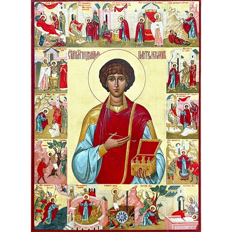 St. Panteleimon the Great Martyr and Healer Icon, Canvas Print