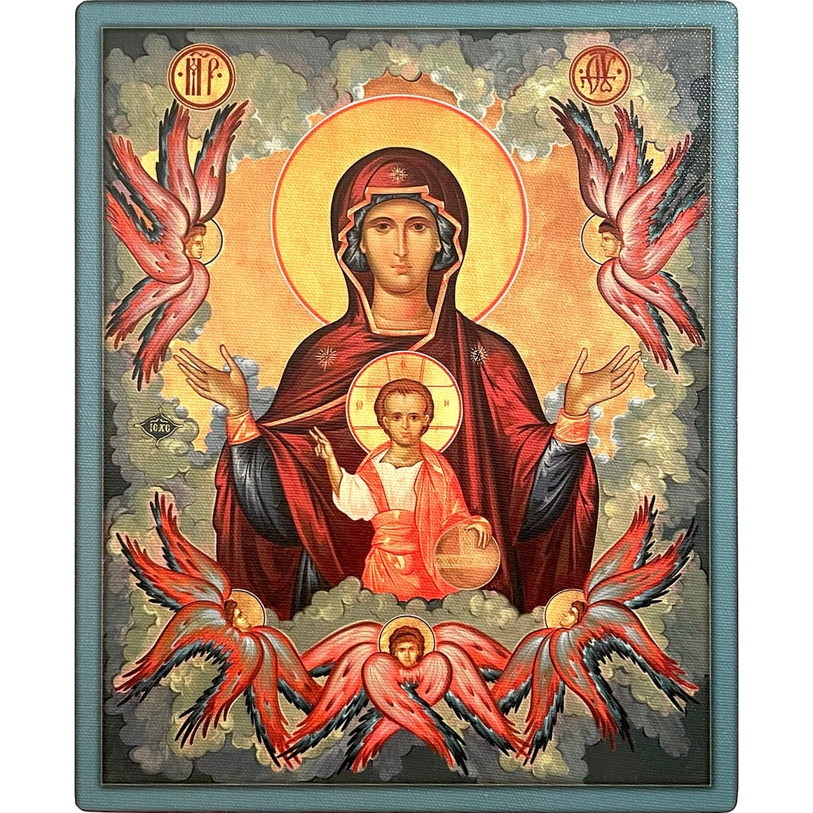 Mother of God "of the Sign" Icon (10 in) (Canvas Print)