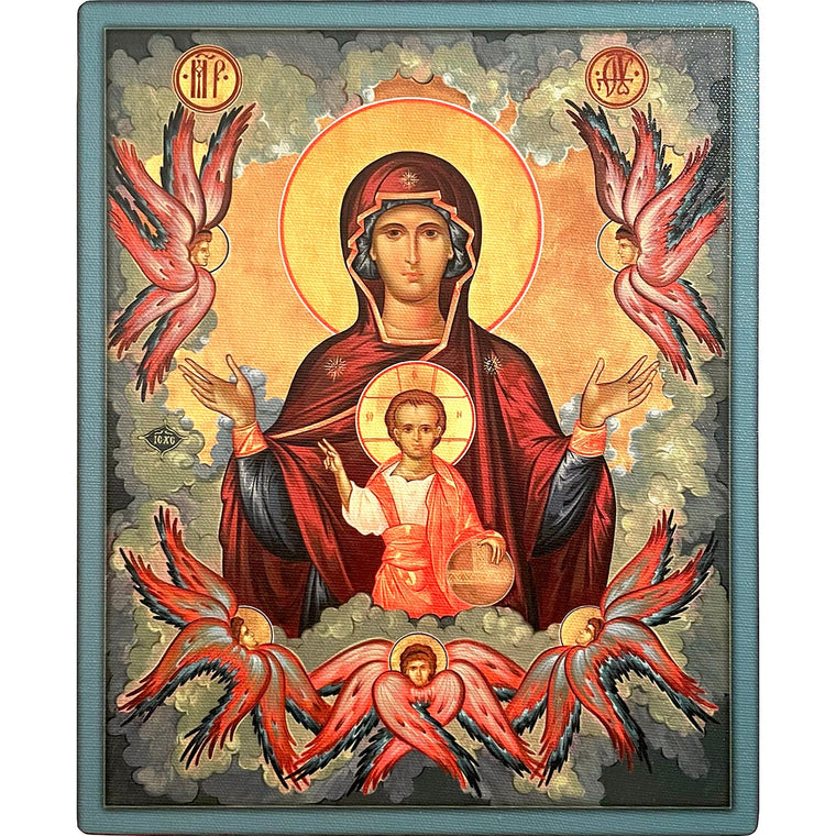 Mother of God "of the Sign" Icon (7 in) (Canvas Print)