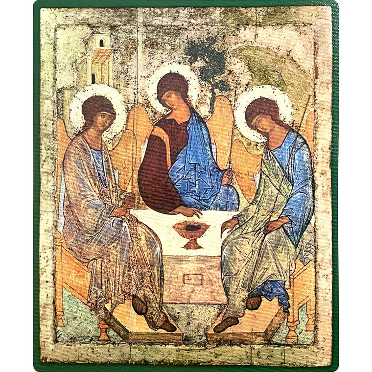 Holy Trinity Icon (7 in) (Canvas Print) (Rublev: Old Testament)