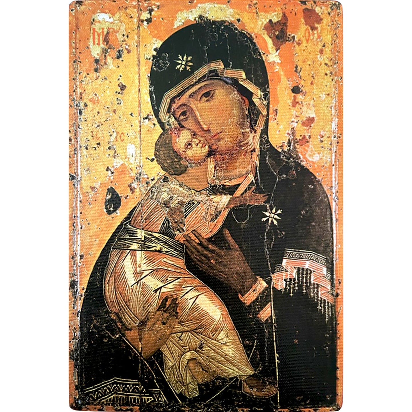 Mother of God "of Vladimir" Icon (7 in) (Canvas Print)