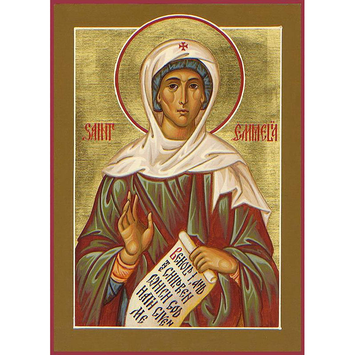 St. Emilia the Venerable Mother Icon (Emmelia) (Canvas Print, 6 in)