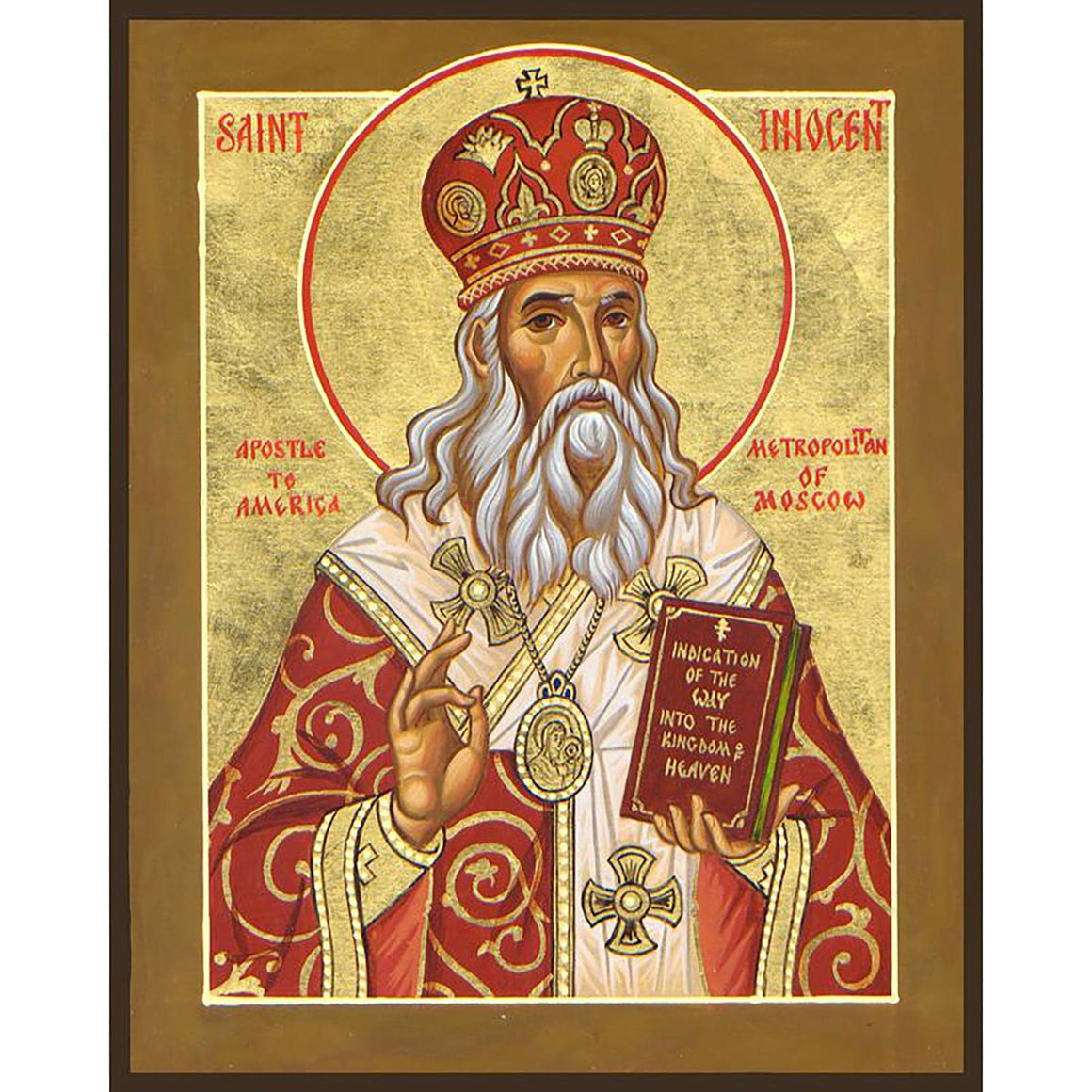 St. Innocent of Moscow, Enlightener of Alaska & Siberia Icon (Canvas Print, 6 in)