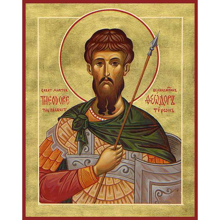 St. Theodore of Tyro Icon (Canvas Print, 6 in)