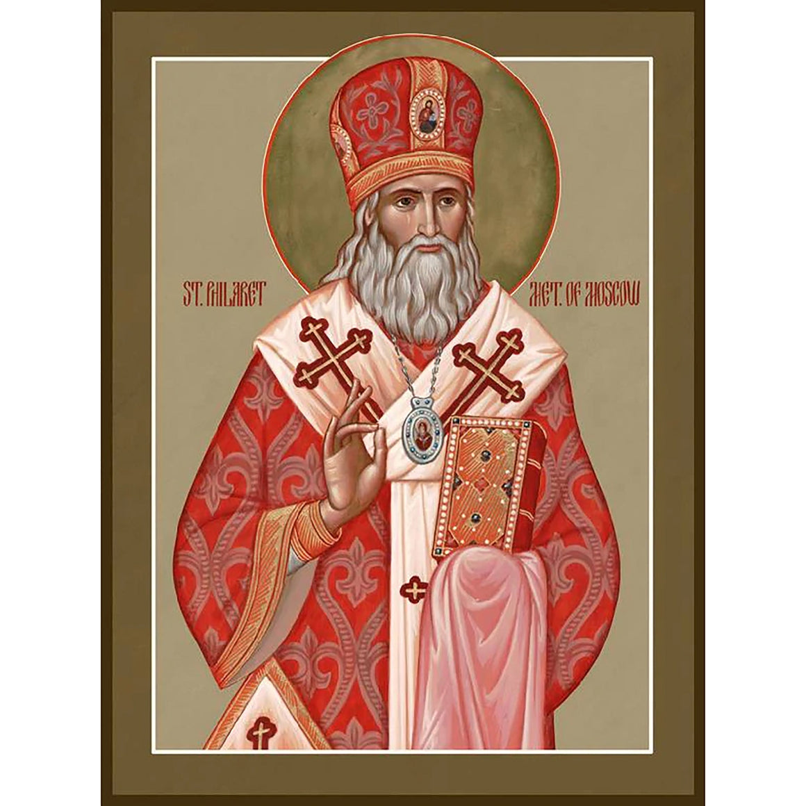 St. Philaret Metropolitan of Moscow Icon (Canvas Print, 6 in)