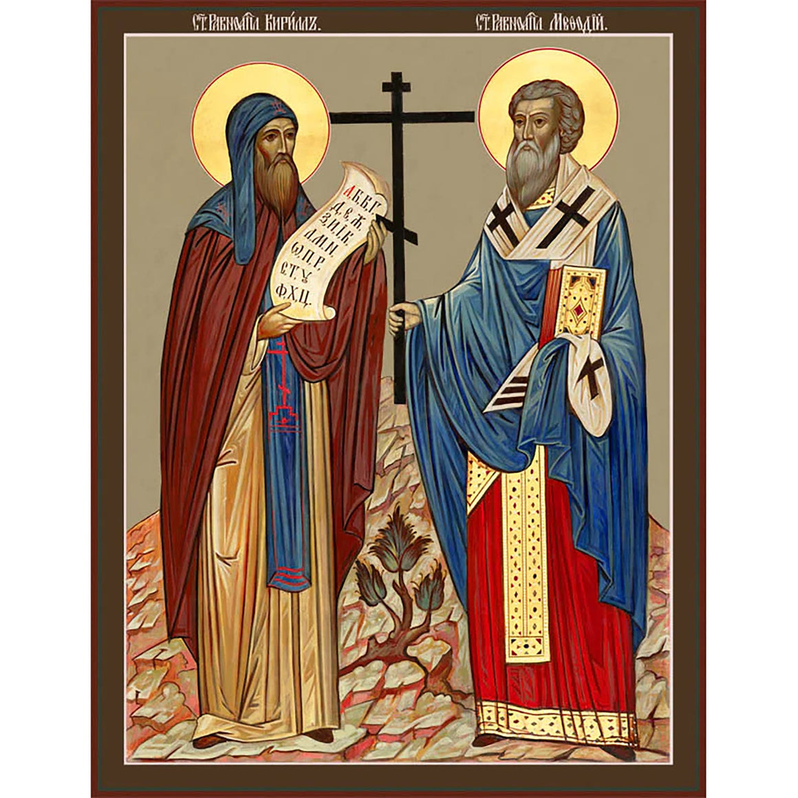 St. Cyril & St. Methodius Icon (Canvas Print, 6 in)