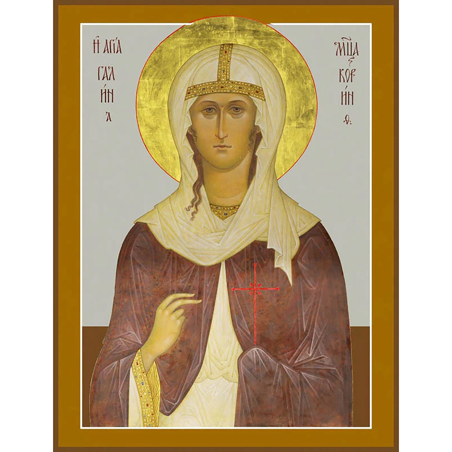 St. Galina of Corinth Icon (Canvas Print, 6 in)
