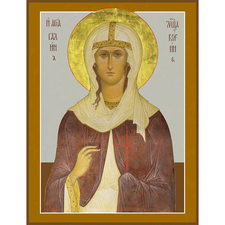 St. Galina of Corinth Icon (Canvas Print, 6 in)