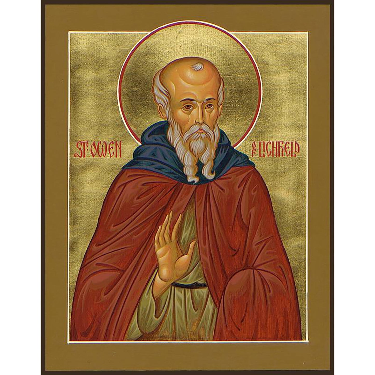 St. Owen of Lichfield Icon (Canvas Print, 6 in)
