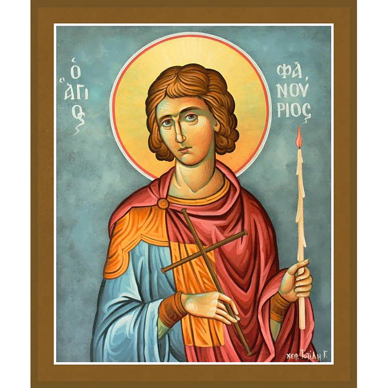 St Phanourios Icon (Fanurios) (Canvas Print, 6 in)