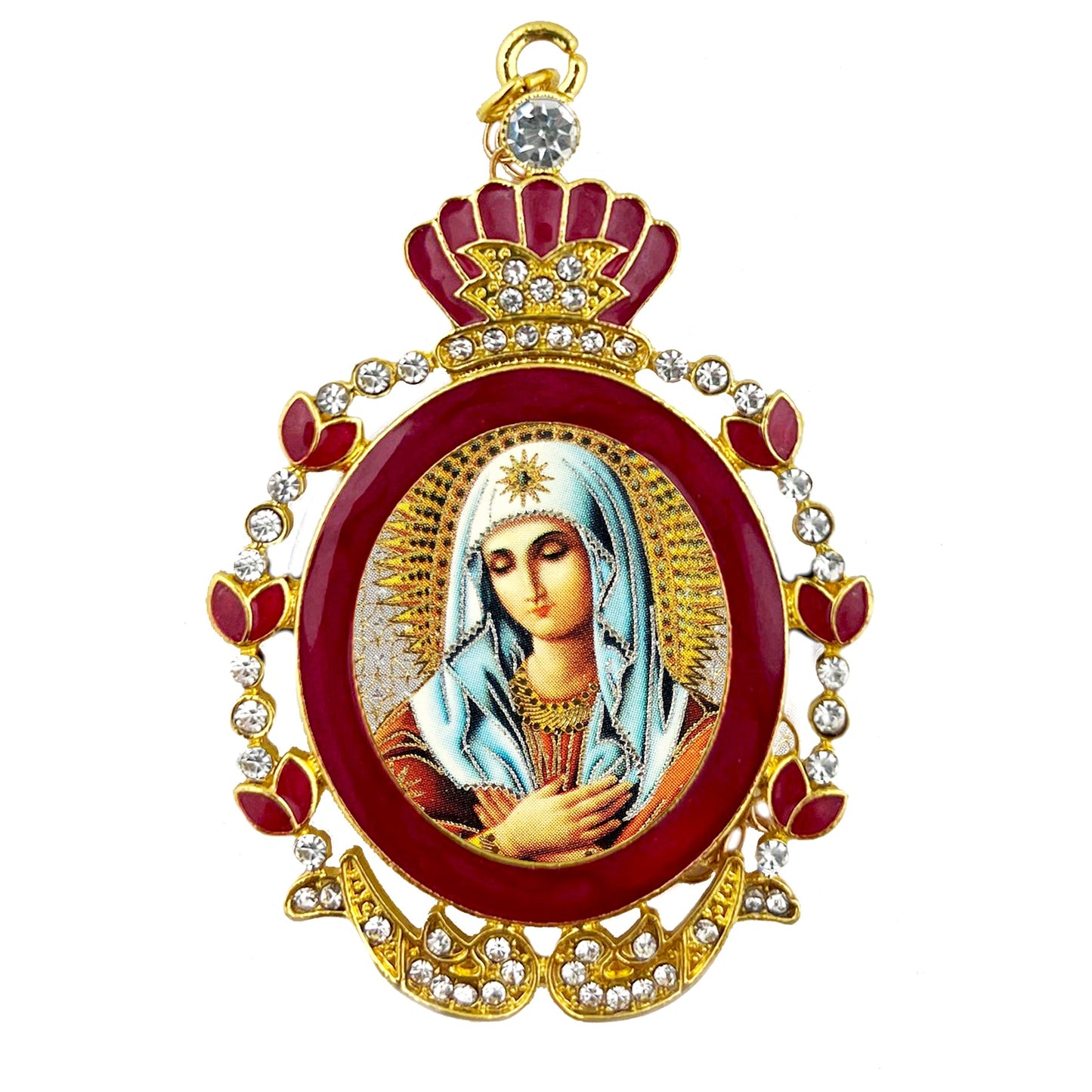 Faberge Style Ornament: Theotokos & Christ
