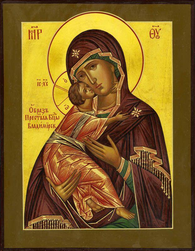 Mother of God of Vladimir Icon (Canvas Print, 9 in)