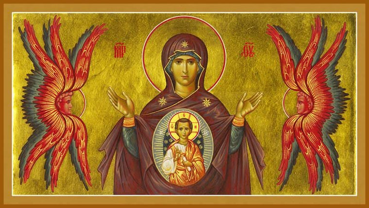 The Mother of God “of the Sign” Icon (Canvas Print, 6 in)